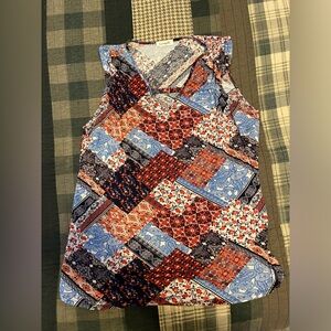 Patriotic patchwork blouse